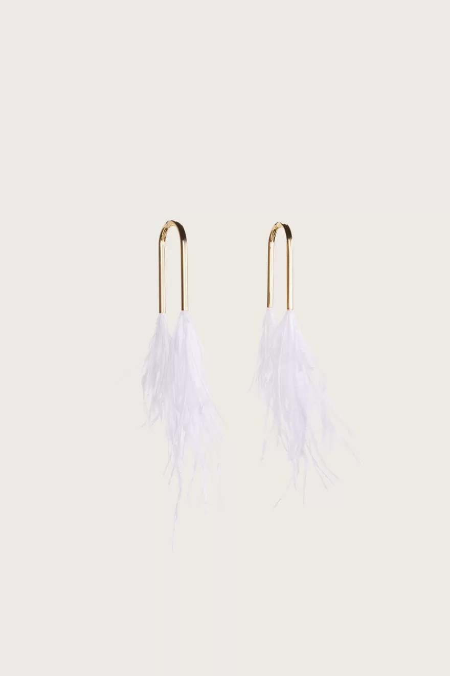 New Meta Feather Earring Women Jewelry